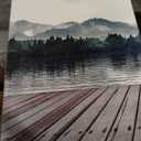 American Art Decor Scenic Lake Pier Outdoor Canvas Art Decor Print | Large Decorative Wall Mount Painting | Waterproof - 18x24 inch