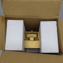 NIKKY HOME Gold Table Clock, Silent Non-Ticking Classic Battery Operated Decorative Mantel Desk Shelf Clock for Living Room Decor (Large)