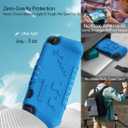 Kid Friendly Protective Case for Nintendo Switch 2 (2025) with Game Card Slots,Ultra-Light Anti-Fall & Shockproof EVA Switch 2nd Protection Cover with Ergonomic Grip, Durable Gaming Shell for Teens (Blue)