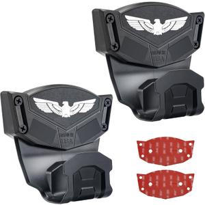Magnet Mount for Car, Truck, Vehicle - Magnetic Holder for Pistol,Shotgun,Revolver with Trigger Guard Protection, Conceal on Desk, Safe, Wall - Easy Access & Quick Release - Holds Up to 15 LBS (2 PCS, Eagle)