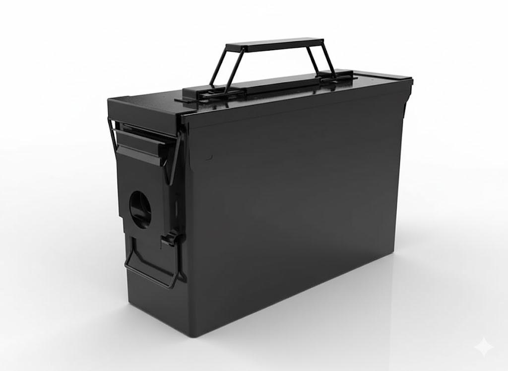 HARDROCK Metal Ammo Can, Ammo Box (30cal+50cal, Black)