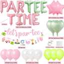 Golf Birthday Party Decorations Balloon - Pink Let's Par-Tee Golf Theme Decoration with Banner Garland Balloons, Sports Themed Party Supplies for Golfer Lover Birthday Retirement