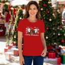Christmas Shirt for Women Gnome T-Shirt Xmas Holiday Gnomes Tee Tops (Small, Red2)