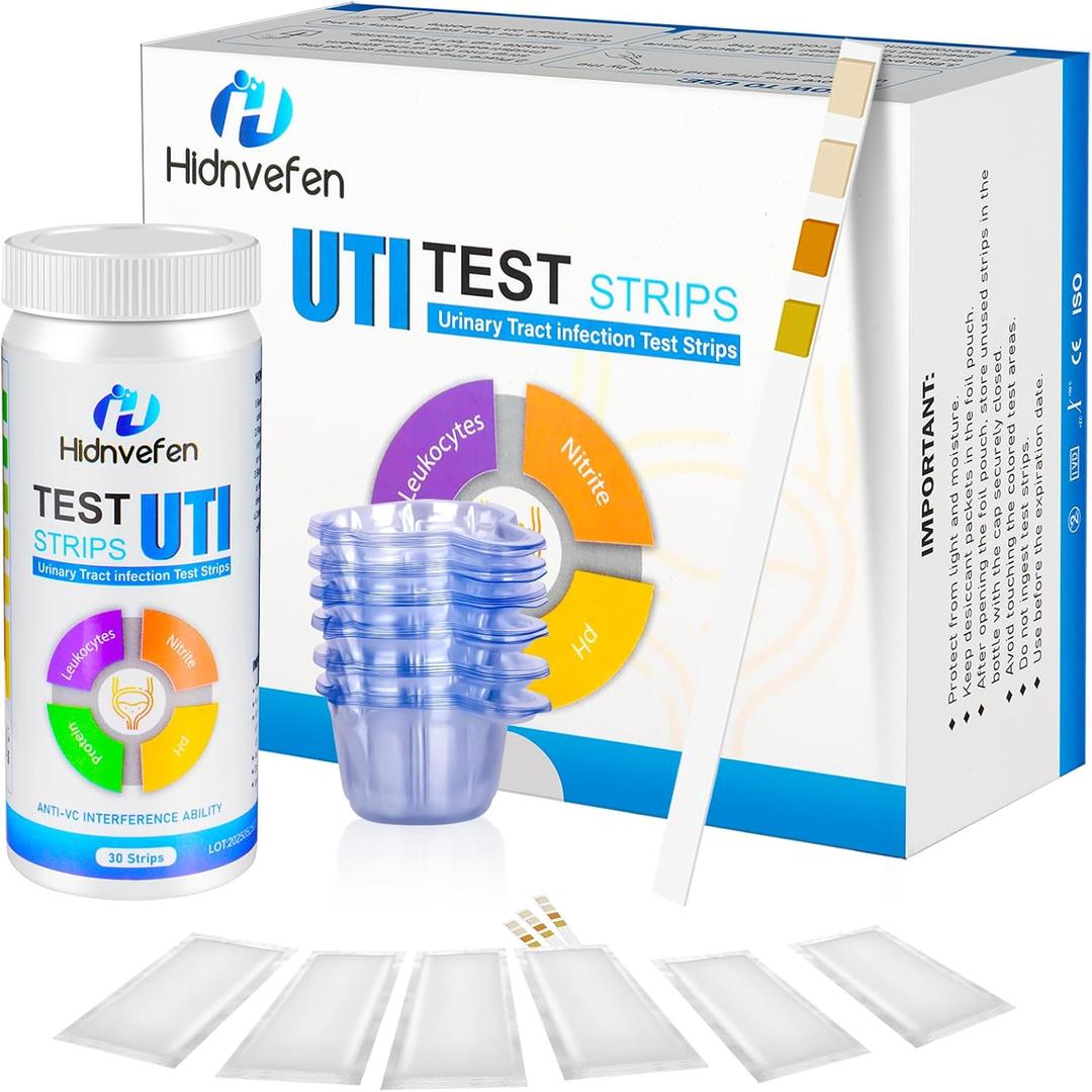 4-in-1 UTI Test Strips, Full Panel Urinary Tract Infection Test Kit at Home for Women Men Kids, Urinalysis Leukocytes, Nitrites, PH, Protein Urine Strip for UTI and Bladder