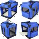 EliteField 3-Door Soft Dog Crate with Bed & Carrying Bag 20.0"L x 14.0"W x 14.0"H