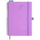 BEZEND 2026 Planner Weekly and Monthly, 6" x 8.5" Daily Calendar Book with Half-Hourly Timeslots & Note (Jan-Dec 26) Pen Holder/ Tabs/ Bookmark, Inner Pocket, Spiral Vegan Leather Cover - Lavender