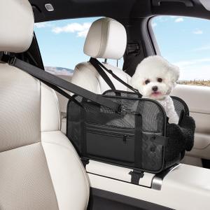 TKYZ Center Console Dog Car Seat,Outdoor Dog Bed Sofa,Carseats for Small Dogs Carriers,Puppy Cat Car Seat(Black)