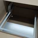 ROLOVE 22x20 Inch Lighted Vanity Mirror, 3-Mode Touch Dimming LED Lighting, Large Makeup Mirror for Dressing Room, Tabletop or Wall-Mounted, White