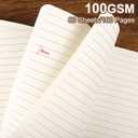 Lined Journal Notebook for Work College Ruled Note Book 7.2"x9.6" B5 PU Leather Daily Journaling 160 Pages for Women Men Writing Home School Supplies Business (Red) (08-Red-1pack)