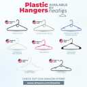Plastic Hangers 15 Pack Made in The USA 6lb Capacity Standard Clothes Hangers with Strap Hooks for Dresses, Lingerie, Shirts, Pants, and Jackets White