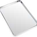Cookie Sheets for Baking, Stainless Steel Baking Sheet Baking Pan Tray - 12.4 x 10 x 1 Inch, Non Toxic & Healthy, Mirror Finish & Easy Clean, Dishwasher Safe & Heavy Duty