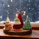 4Pcs Pine Tree Candle Molds, Silicone Candle Molds for Candle Making, 3D Evergreen Tree Molds for Epoxy Resin Soap Chocolate Wax DIY Crafts Home Decor Nature-Inspired Handmade Gift