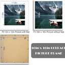 Hongkee 16x16 Square Frame Set of 3 - Display 12x12 Photo with Mat or 16 x 16 Poster without Mat, Wall Mounting Horizontal and Vertical, White