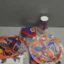 Birthday Party Supplies,Party Decorations Include Happy Birthday Banner,Backdrop,Tablecover,Cake Toppers,Cups,Plates,Spiral Charms,Latex Balloons