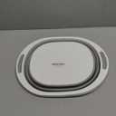 Collapsible Wash Basin, 7.5L Dish Tub Sink Basin Folding Dish Pans for Kitchen Sink, 2-in-1 Dishpan + Cutting Board, Portable Sink Dish Basin for Camping BBQ Prep Tub Washing Bin Bucket for Cleaning