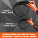 ValueMax 2-piece Strap Wrench Set, Adjustable Oil Filter Wrench with Max Diameter 4" (Small) & 6" (Large) for Shower Head Water Filter, Jar Opener Set