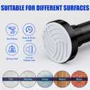 Ausemku Shower Curtain Rod 32-80 Inch Adjustable - 1 Inch Diameter Heavy Duty No drill Spring Tension Shower Rod, Non-Slip Rustproof Telescopic Rod for Bathroom, Black