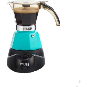 Imusa 3 or 2cup Electric Espresso Maker, Teal