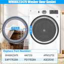 Upgraded GFW450SSM1WW GFW430SSM1WW GFW450SPM1DG GFW450SSM0WW GFW430SSM0WW GFW450SPM0DG GFWN1600J1WW GFWN1600J0WW Washer Door Gasket Compatible with WH08X23479 Dasket GE Washer Door Boot Seal AP6032732