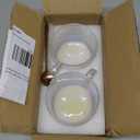 MFACOY Vintage Coffee Mugs Set of 2, 14 oz Iridescent Embossed Glass Tea Cups with Handle for Cappuccino, Latte, Hot or Cold Beverages