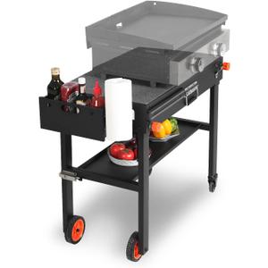 Grill Table for Blackstone Griddle, Portable Griddle Table with Caddy - Fit 17 or 22 Other Tabletop Grill, Foldable Ninja Grill Stand& Blackstone Griddle Stand for Outdoor Tailgating-Camping