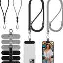 Cell Phone Lanyard, 2 Phone Crossbody Lanyard, 2 Wrist Phone Strap and 6 Connectors Compatible with Most Phones