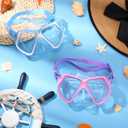 Weewooday 2 Pcs Adults Swimming Goggles with Nose Cover Antifog Clear Diving Mask Clear Wide View No Blurring Tempered Glass Swim Goggle for Adult Men Women Youth
