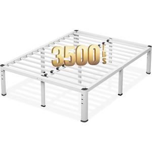 NKZ 18 Inch Queen Size Metal Platform Bed Frame with Round Corner Legs