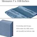 Pack of 50 Satin Dusty Blue Chair Sashes for Wedding - SINSSOWL Chairs Bows 7x108 Inches Chair Ribbons Fitting Birthday Party Anniversary Events Ceremony Bridal Baby Shower Decorations