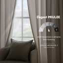 MIULEE Velvet Curtains 84 inches - Luxury Curtains for Bedroom Living Room Thermal Insulated Super Soft Room Darkening Window Drapes Rod Pocket & Back Tab, Ivory, W52 x L84 inches, 2 Panels