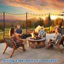 2 Pack String Light Poles,10 Ft Light Poles for Outside String Lights,Outdoor Lights Pole with Fork,Metal Poles Stand for Patio Deck Backyard