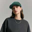 Croogo Soft Short Brim Baseball Cap Washed Cotton Dad Hats Casual Trucker Hat Fashion Flat Bill Hat Urban Street Umpire Caps (Black)