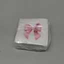 Crtiin 100 Pcs Bow Napkins 2 Ply 5 x 5 Inches Bachelorette Party Bow Theme Decorations Bridal Engagement Baby Shower Tableware Supplies Tea Party Girls Birthday Napkins Decor(Pink)