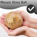 Decoration Mosaic Glass Ball 3.35 Inch Orbs Centerpiece Crack Sphere Balls 3pcs Rose Gold Silver Mix Color Bowls Fillers Home Office Table Christmas Ornament