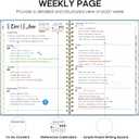 3 x 2026 Planner, Weekly and Monthly Calendar Planner, January 2026 - December 2026, Hardcover 2026 Calendar Book with Tabs For Women & Men, Inner Pocket, Spiral Bound, Perfect for Office Home School Supplies - A5 (6.3" x 8.5"), Blue