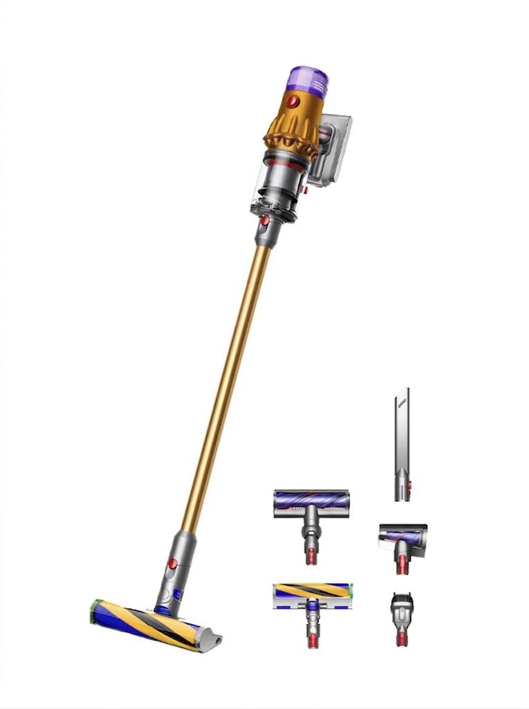 Dyson V12 Detect Slim Cordless Vacuum Stick Cleaner - Gold/Violet, HEPA Filter, Bagless, Up to 60 Min Runtime, Rotating Brushes, Battery Operated