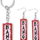 Western Keychain Earrings Western Cowboy Keychain Earrings for Fans Party Dress Outfit Merch Jewelry Gifts