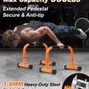 TABEKE Push Up Bar, 12" High Parallettes Bars & Dip Bar With Full-Cover Foam Handles, No Wobbling Calisthenics Equipment For Handstand, L-Sit, Gymnastics, Strength Training Home Gym