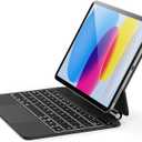 For iPad (A16) 11th &10th generation Case with Keyboard, Backlight Multi-Touch Trackpad for iPad 11th Gen 2025 11 inch&10th Gen 2022 10.9 inch, Magic-Style with Floating Cantilever Stand, T-Black
