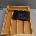 Bellsal Silverware Organizer Kitchen Drawer Organizer Expandable Bamboo Utensil Holder Cutlery Tray for Kitchen Utensil and Flatware Bedroom Office (7 Slots Expandable, Nature)