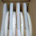 Line Porcelain Dinnerware Set, dish set for 8, Creamy White