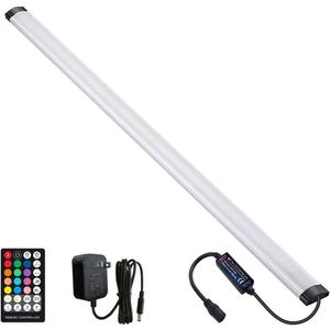 Dimmable Under Cabinet Lighting, RGB LED Light Bar, RF Remote Control Lamp, Multicolor Under Counter Lights for Desk, Room, Cupboard, Hallway, Shelf, Closet (24 Inch)