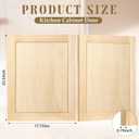 Cinnvoice 2 Pcs 17.7'' W x 22.5'' H Unfinished Pine Kitchen Cabinet Door Replacement with 4 Pcs Cabinet Hinges Wood Shaker Door Front Replacement for Kitchen, Bathroom, Vanity