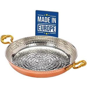 Crystalia Authentic Hammered Copper Pan and Cookware, Traditional Handmade Copper Skillets for Cooking, Egg Fry Omelet Pan with Ergonomic Metallic Handles (7 Inches) Crystalia Authentic Hammered Copper Pan and Cookware, Traditional Handmade Copper Skillets for Cooking, Egg Fry Omelet Pan with Ergonomic Metallic Handles (7 Inches)
