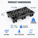 10 Pack Plastic Pallet 19.7"x11.9" Garage Floor Storage, Stackable Nestable