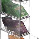 ELLDOO 4 Drawers Tea Bag Organizer, Clear Acrylic Stackable Tea Bag Storage Holder for Kitchen Pantry, Coffee Pod Snack Storage for Countertop Cabinet