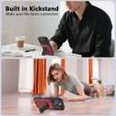 Vofolen for iPhone 16 Pro Case Wallet with Card Holder [Store 2 Cards] + Stand Heavy Duty Shockproof Protective Wallet Phone Case for iPhone 16 Pro for Men Women, 6.3 Inch Red