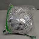 Disco Ball Pillow - Silver Disco Throw Pillow, 12'' Round, Funky Sequin Decoration for Teen Girls' Preppy Room Decor