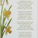 William Wordsworth Daffodils Poetry Quote Metal Wall Decor Classic Literary Nature Home Office 8x12 Inches Aluminum