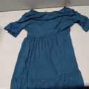 Smallshow Women's Maternity Nursing Dress Ruffle Short Sleeve Breastfeeding Clothes, Medium